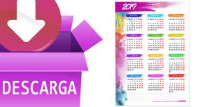 CALENDARIO 2019 PARA PARED GRATIS A4