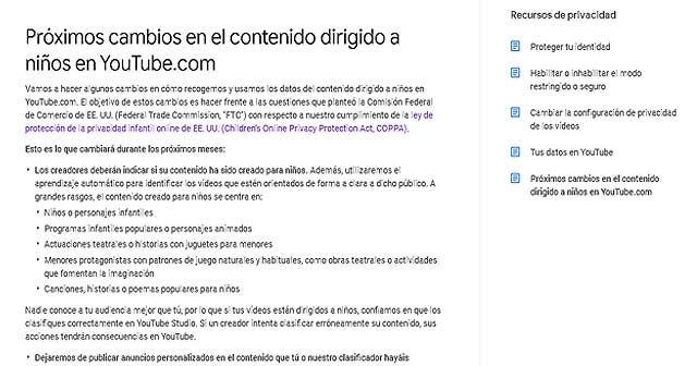 QUE ES LA LEY COPPA 2019 DE YOUTUBE