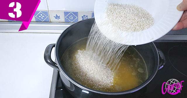 receta italiana con arroz empanado mozzarella y champiñones