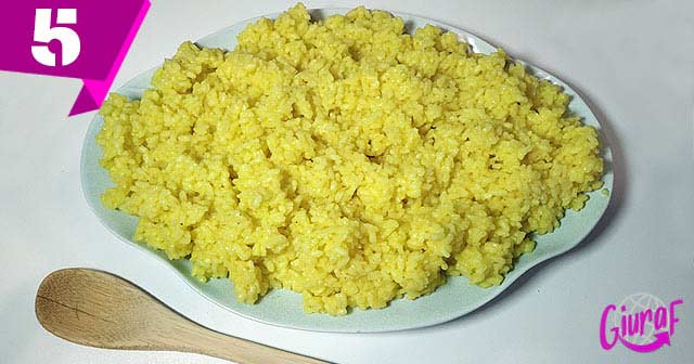 arroz con azafrán para hacer croquetas