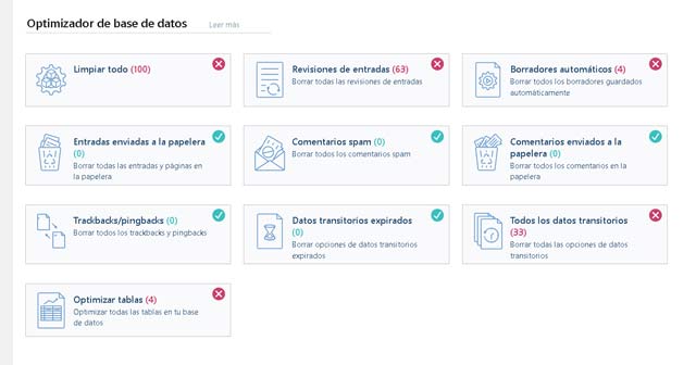 base de datos liteSpeed caché