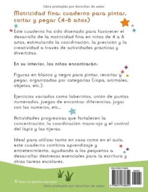 Cuaderno de Motricidad Fina para Niños de 4 a 6 Años
