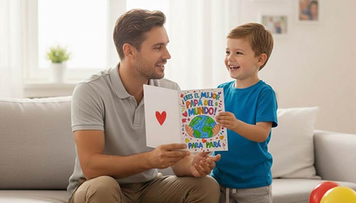 Lee más sobre el artículo Tarjeta Día del Padre para Colorear Imprimible (Gratis para Niños)